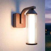 Lindby udendørs LED-væglampe Neravio, rust, højde 26 cm, IP54
