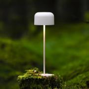 LED-batteridrevet bordlampe Lille, højde 36 cm, hvid, IP54, USB