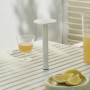 HAY LED-batteridrevet bordlampe HOST PORTABLE, cremehvid, 22 cm IP44