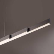 LED-hængelampe Vayana, grå, længde 189 cm, CCT-touchdimmer