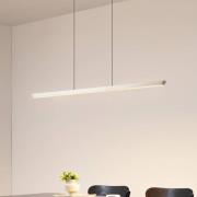 Lucande LED-hængelampe Solvar, 117 cm, sølv, CCT, dæmpbar