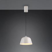 Hængelampe Tova, lysegrå, Ø 30 cm, metal, E27