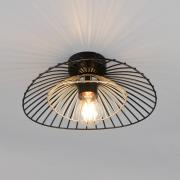 Loftlampe Lauris, sort mat, Ø 30 cm, metal, E27