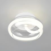 LED-væglampe Tarsia, hvid mat, Ø 21,5 cm, glas