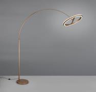 LED-gulvlampe Amador, kaffebrun, højde 205 cm metal