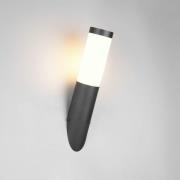 Udendørs væglampe Trioto, sort mat, højde 39 cm, stål