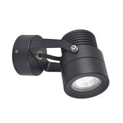 Udendørs vægspot 5119, sort, Ø 7 cm, metal, IP54, GU10