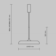 Maytoni LED-hængelampe Gerhard, Ø 40 cm, hvid, metal