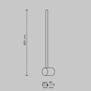 Maytoni LED-væglampe Light stick, messing, højde 60 cm