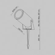 Maytoni LED-spot med jordspyd Bern, hvid, aluminium, IP65