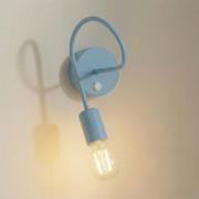 Væglampe Oxford, blå, metal, 1 lyskilde, E27, afbryder