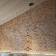 Bover LED-hængelampe Yuyun S/5C, dæmpbar 0-10V, beige