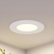 Prios LED-indbygningslampe Cadance, hvid, 12 cm, sæt med 2, CCT