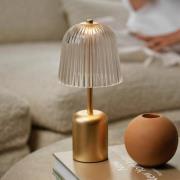 Nuura LED-batteridrevet bordlampe Asteea, messingfarvet, højde 27 cm