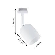 Paulmann URail Blossom Spot, signalhvid, metal, glas, G9