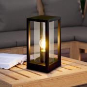 Udendørs væglampe Cascinetta, bredde 15 cm, sort, metal