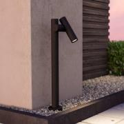 LED-vejlampe Fossignano, højde 70 cm, sort, metal med 2 lyskilder.