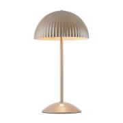 Bordlampe Zin, brun, jern, højde 35,5 cm, G9