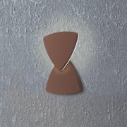 Udendørs LED-væglampe Pedersano i rustfarve, bredde 14 cm, trekant