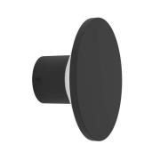 udendørs LED-væglampe Rigosa, sort, Ø 10 cm, metal