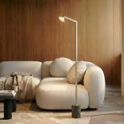 Lucande LED-gulvlampe Steve, aluminium, 130 cm, dæmpbar