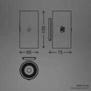 LED-akku-væglampe Isy, sort mat, plast, 3.000 K