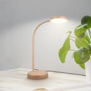 LED-bordlampe Megg, beige, metal, dæmper, 3.000 K