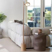 GOOD & MOJO LED-gulvlampe Okinawa, 1 lyskilde, 146 cm, træ