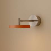 UMAGE LED-væglampe Asteria Short, orange, stål, fast tilslutning