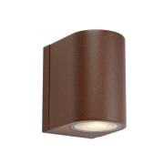 udendørs LED-væglampe Alor, brun, 1 lyskilde, IP65, dæmpbar