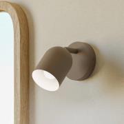 Vægspot Tilston, beige, Ø 9 cm, stål, E14