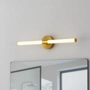 LED-væglampe Ramola, messingfarvet, bredde 60 cm, IP44, CCT