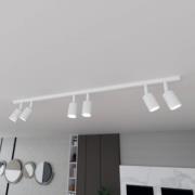 Loftlampe Flash, hvid, 6 lyskilder, metal