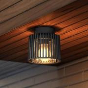 Udendørs loftlampe SHYNE, sort, 16 cm, metal, IP54, E27