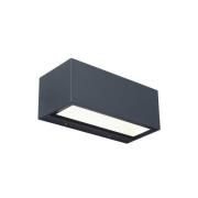 udendørs LED-væglampe GEMINI, mørkegrå, 22 cm, IP54, op/ned