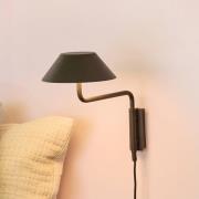 LED-væglampe COVER, sort, udhæng 30 cm, metal