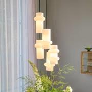 Hængelampe Pilule Down, mat hvid, Ø 15 cm, glas