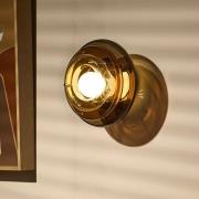 MARKET SET Væglampe Sunset Ø 28 cm, ravfarvet, glas, E27