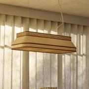 MARKET SET Hængelampe Square, 88 x 38 cm, creme, tekstil, E27