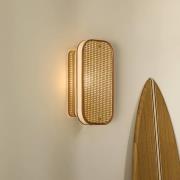 MARKET SET Væglampe Square, creme, tekstil, E27