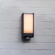 QUBO udendørs LED-væglampe, mørkegrå, højde 27 cm, IP54