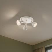 Loftlampe Trogir, beige, 3 lyskilder, stål, Ø 30 cm