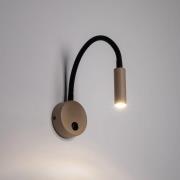 Væglampe Lagos, sand/sort, G9, højde 45 cm, metal