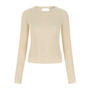 Sand bomuld og silke sweater