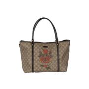 Gucci Monogram Canvas Tattoo Heart Tote Bag