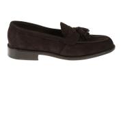 Loafers med flap lukning og skulderrem