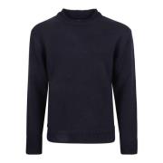 Bl? Rund-Hals Sweater