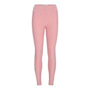 Strukturerede Leggings i Old Rose