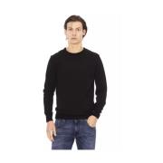 Moderne Sort Stof Turtleneck Sweater