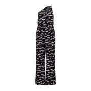 Zebra Print Cut-Out Jumpsuit